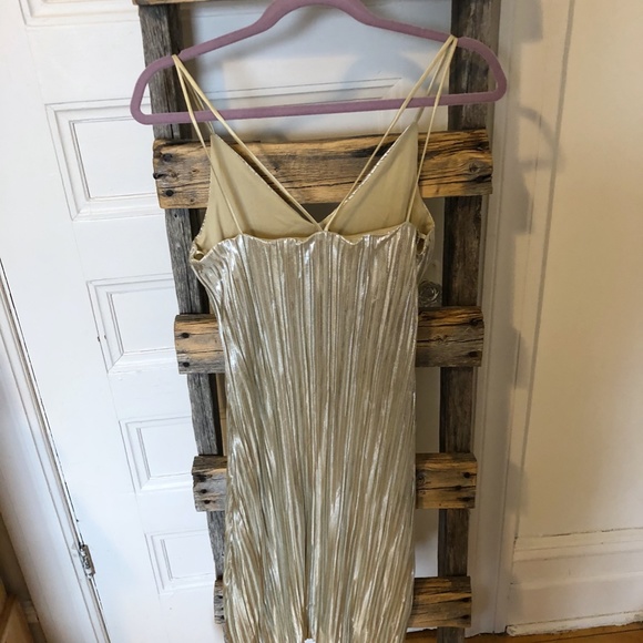 ONE CLOTHING Gold Fitted Strappy Dress - Picture 3 of 6
